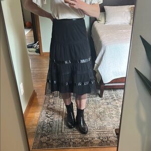 Vintage Elegant Black Skirt Sz 4